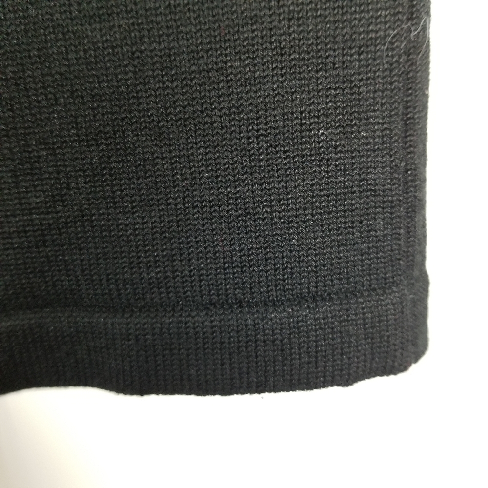 Carlisle Silk Sleeveless Sweater Top Womens Large Black Braided Neckline Stretch - Picture 4 of 7